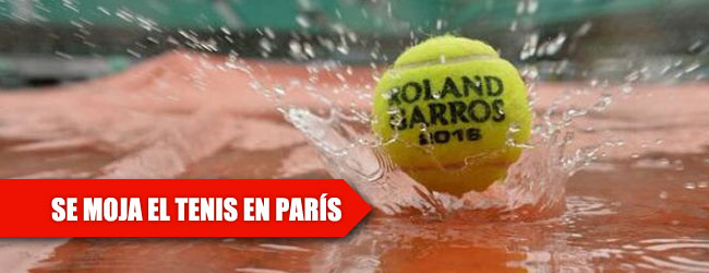 Le llueve a Roland Garros