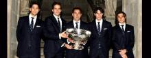 Cuatro dandis del tenis celebran en grande el ganar la Copa Davis 