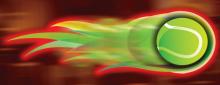 Tennis Ball on Fire